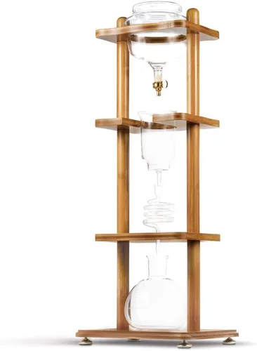 Vista 2 de Yama Cold Brew Maker I Máquina de café frío con tecnología de goteo lento I Hace de 6 a 8 tazas (32 oz), torre de café frío de gran capacidad, marco