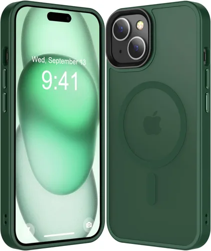 Vista 43 de Fuerte magnético para iPhone 11, compatible con Magsafe, [resistente a caídas de 13 pies] Funda trasera translúcida mate con sensación de piel