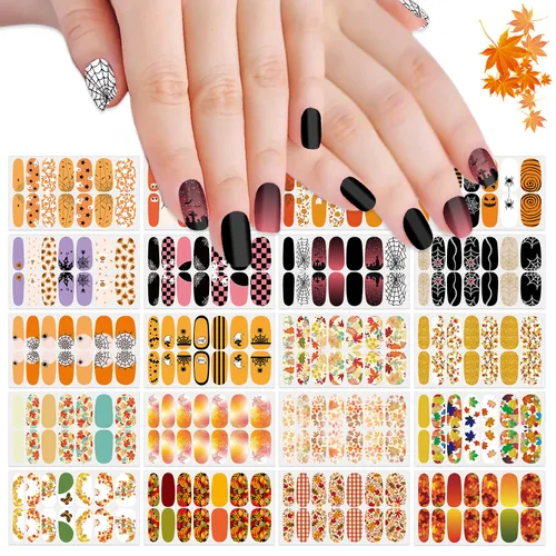 Vista 7 de 20 hojas de calcomanías de esmalte de uñas de color sólido rojo, calcomanías de esmalte de uñas para el día de San Valentín para mujeres, tiras