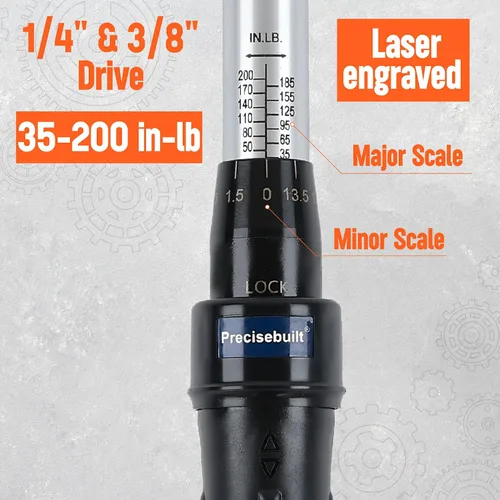 Vista 3 de Llave dinamométrica Click Tech de 1/4" x 3/8" de 35-200 in-lb