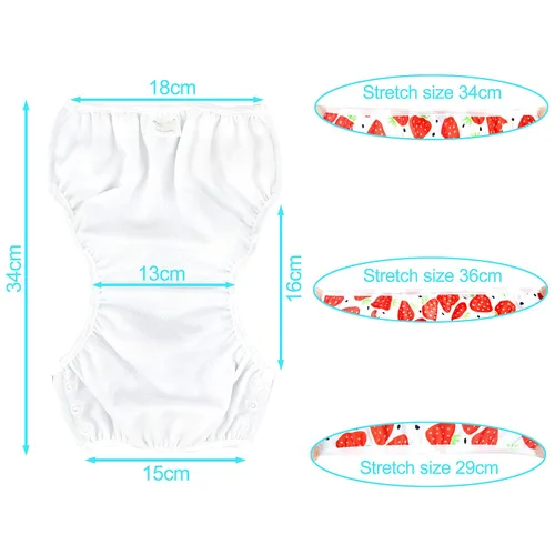 Vista 4 de Wegreeco - Pañal de natación reutilizable para bebés y niños pequeños, talla única