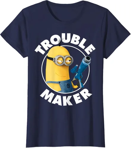 Vista 40 de Despicable Me Minions Kevin Fabricante de Problemas Gráfico Camiseta Negro