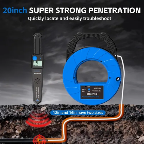 Vista 6 de Localizadores de tuberías Detector de bloqueo de precisión para tuberías de agua tuberías subterráneas Tubos de PVC Tubos de metal Tubos de pared