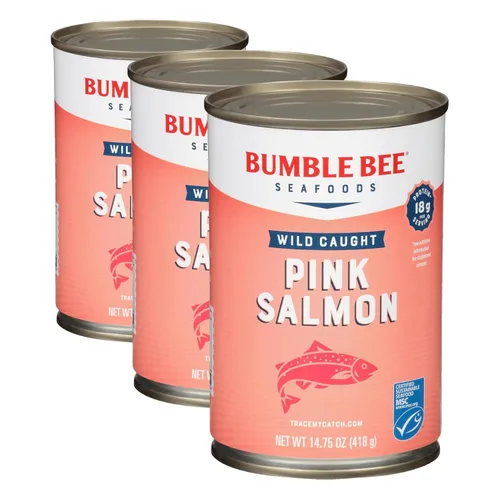 Vista 12 de Bumble Bee Prime Atlantic Salmon, lata de 5 onzas - Salmón Premium - 24g de proteína por porción - Sin Gluten y Kosher