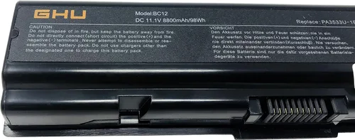 Vista 3 de GHU Nueva batería 98 WH PA3727U-1BAS PA3727U-1BRS Compatible para Toshiba Satellite A200 A205 A210 A305 A505 L305 L455 L500 L505 PA3533U-1BRS