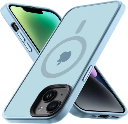 Vista 6 de Yriklso Funda para iPhone 13/iPhone14, compatible con MagSafe, a prueba de golpes, magnética 13, protección contra caídas de grado militar, funda