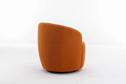 Vista 21 de Silla giratoria decorativa, moderna silla tapizada de barril con respaldo ergonómico y cojín cómodo, sillón individual de ocio para sala de estar