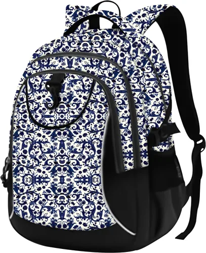 Vista 37 de Mochila escolar estilo Rickyh, mochila de viaje para hombres y mujeres, mochila ligera con compartimento para portátil, Tamaño único