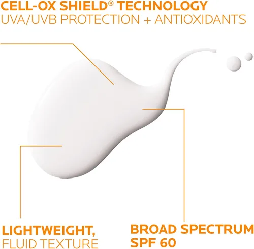Vista 4 de Anthelios Light Fluid Facial Sunscreen SPF 60, Lightweight Sunscreen for Face, Fluid Texture, Broad Spectrum SPF