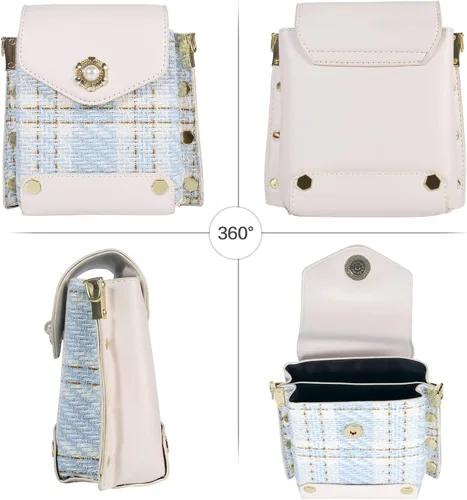 Vista 5 de Pequeñas bolsas cruzadas para teléfono celular, cartera con ranuras para tarjetas para mujer, compatible con iPhone 14 Pro Max XR Galaxy A53