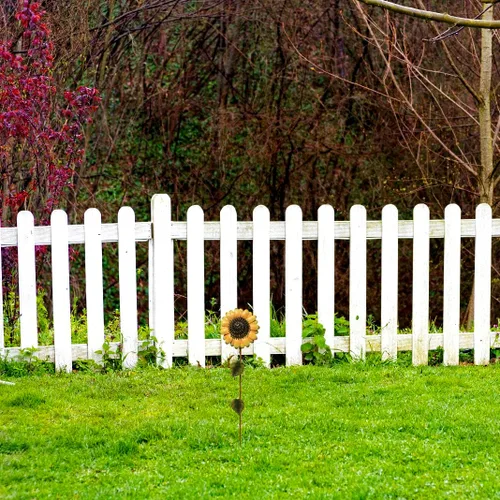 Vista 4 de Estacas de jardín de flores, letrero de metal para patio, estaca decorativa de plantas de girasol, arte de césped, decoración de patio, adornos