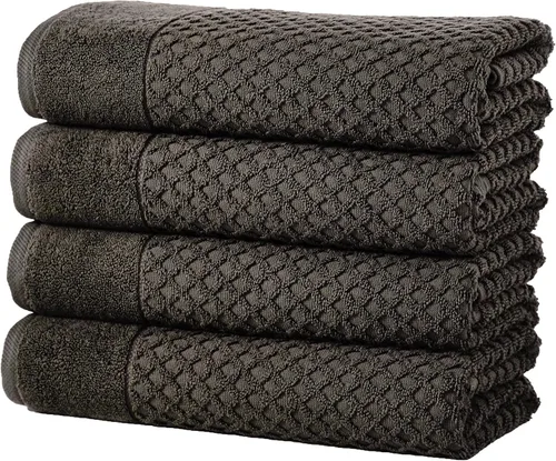 Vista 40 de Great Bay Home - Toallas de mano 100% algodón blanco, 6 toallas de baño suaves para manos, altamente absorbentes y de secado rápido, colección 01