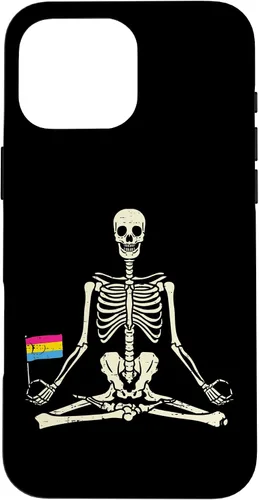 Vista 19 de Skeleton Yoga Pansexual Flag Yogi Asana Pan Pride LGBT Gift Case for iPhone 17