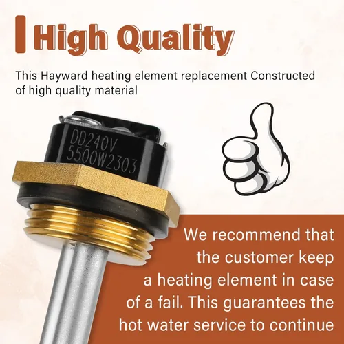 Vista 4 de CZXELE7623 Elemento calefactor eléctrico de repuesto para calentadores Hayward H Series Comfort Zone - 5.5KW 240V