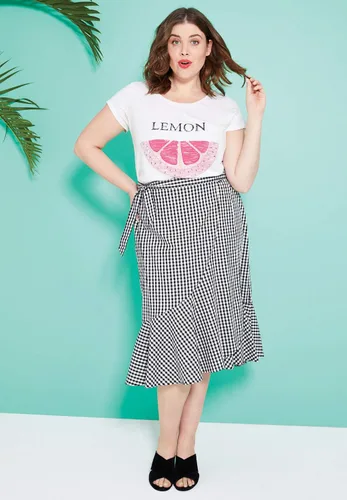 Vista 6 de Ellos Camiseta con cuello redondo para mujer, talla grande
