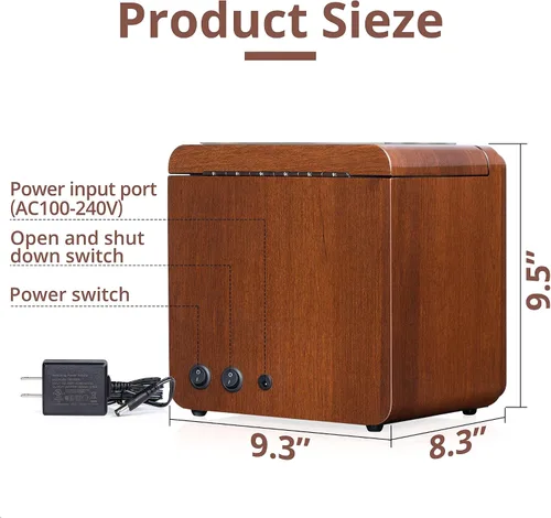 Vista 6 de Automatic Watch Winder, Luxury Walnut Watch Winder for Rolex with Quiet Motor and Adjustable Upgraded Watch Pillows, AC Adapter Watch Winder Box for