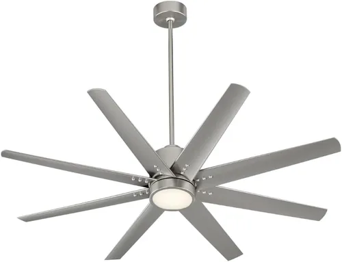 Vista 3 de LUZAIRE DESIGN Oxygen 3-108-24 I Fleet Ventilador de techo moderno de 8 aspas de 72 pulgadas con control de pared, motor reversible de seis Níquel