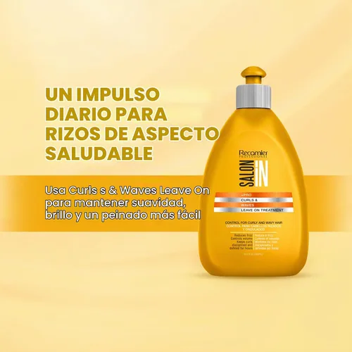 Vista 5 de Salon In by Recamier - Curls & Waves Leave-On Tratamiento para cabello ondulado y rizado 10.1 fl oz / 10.1 fl oz