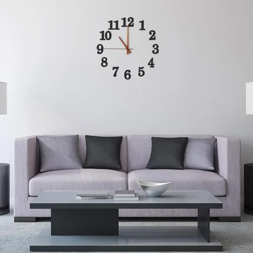 Vista 5 de Jetec Kit de números de reloj de madera de 75 piezas en 5 juegos de números de reloj árabe, accesorios autoadhesivos para decoración de bricolaje