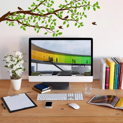 Vista 6 de JanJunDec Protector de escritorio transparente para escritorio, protector de mesa de 14 x 30 pulgadas, tapete de escritorio en la parte superior