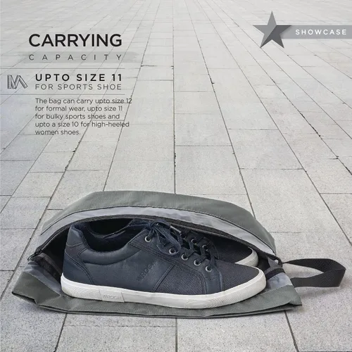 Vista 6 de FATMUG Organizador de viaje para zapatos, almacenamiento de embalaje y calzado para hombres y mujeres, juego de 3, color gris