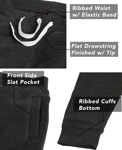 Vista 6 de Southpole, 1570 - Pantalones deportivos básicos tipo jogger de forro polar para hombre