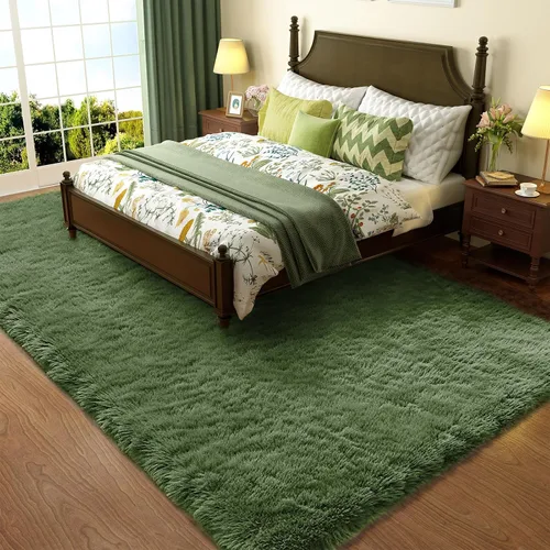 Vista 121 de Ophanie - Alfombras para sala de estar, antideslizante y suave, de felpa grandes y peludas para dormitorio, peludas para niños y niñas, decoración