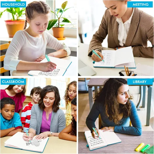 Vista 7 de feela Paquete de 24 cuadernos a granel para el trabajo, cuadernos de negocios de tapa dura con soporte para bolígrafo, para estudiantes y mujeres