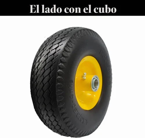 Vista 6 de Neumático Antipinchazos 4.10/3.50-4 para Carretilla de Mano con Orificio de Eje de 3/4", Desplazamiento de 2.2", Neumático Sólido de Repuesto de 10