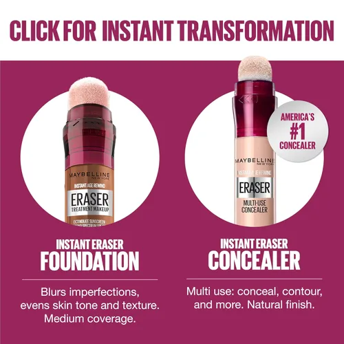 Vista 6 de Maybelline Instant Age Rewind Eraser Foundation con SPF 20 y provitamina B5 hidratante, 110, 1 unidad