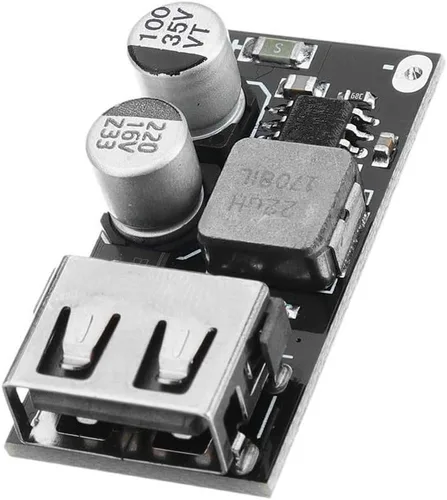 Vista 2 de HiLetgo 2 unids DC-DC Power Buck módulo 6V-32V12V24V a QC3.0 carga rápida sola USB carga convertidor de placa