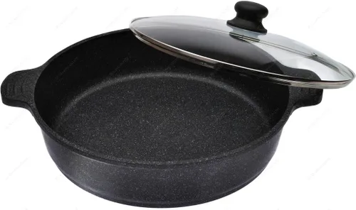 Vista 5 de KW QPW24L - Sartén de aluminio fundido con revestimiento de mármol de cerámica, 9½ pulgadas