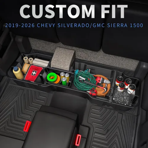Vista 3 de OEDRO Caja de almacenamiento debajo del asiento compatible con Chevy
