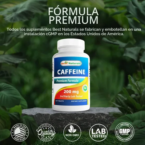 Vista 5 de Best Naturals Píldoras de cafeína de 200 mg, 120