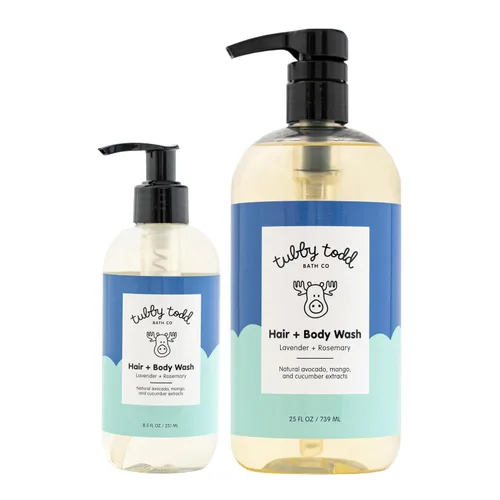 Vista 10 de Tubby Todd Jabón para el Cabello y el Cuerpo - Champú y Gel Corporal para Bebés - Lavado Suave y Natural para Recién Nacidos, Bebés y Niños Pequeños