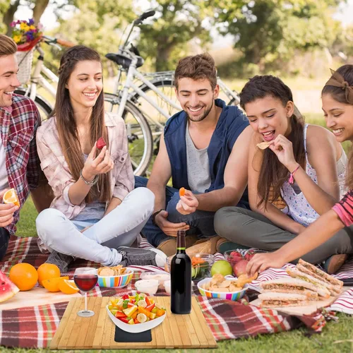 Vista 7 de Numola Bandeja de brazo de sofá, mesa de bandeja para reposabrazos de sofá, mesa ajustable y plegable para aperitivos, alimentos, bebidas, teléfono