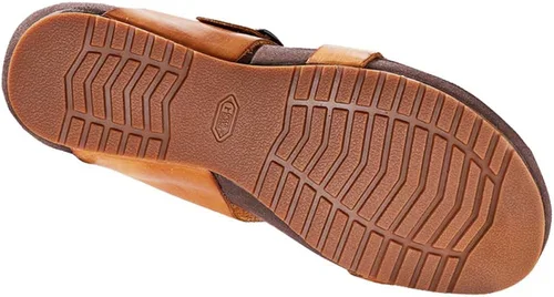 Vista 3 de Sandalias de cuero de vaca para hombre Jerusalén, Mocasín