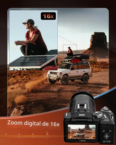 Vista 3 de NBD 8K 64MP Digital Cameras for Photography, 16X Optical Zoom,Dual-Lens