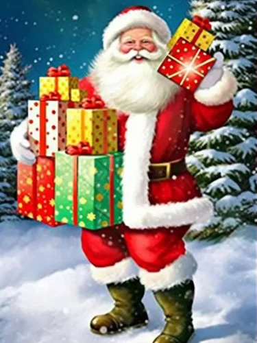 Vista 10 de VAIIEYO Kits de arte de diamantes para adultos, Papá Noel, kit de arte de diamantes 5D para principiantes, Navidad, pintura de bricolaje