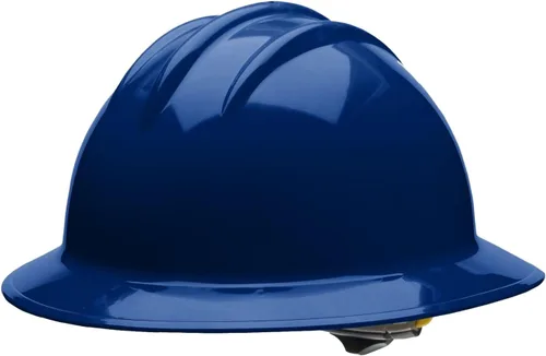 Vista 12 de Bullard Casco de seguridad de ala completa de 3 costillas con suspensión de trinquete de 4 puntos y almohadilla de algodón para cejas