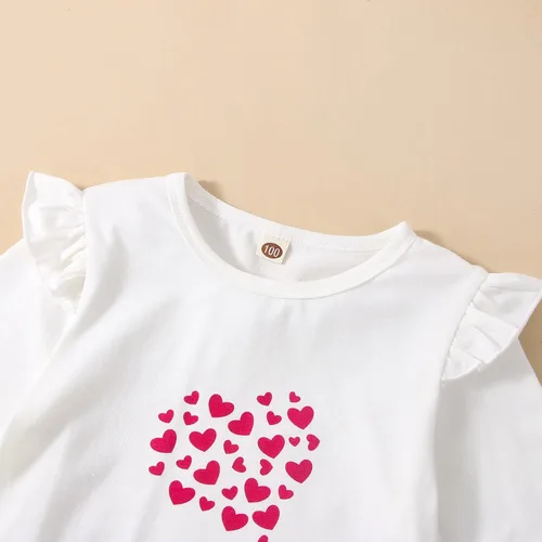 Vista 4 de Conjunto de camisetas de manga larga + pantalones acampanados de leopardo para otoño