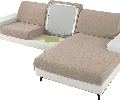 Vista 14 de Fundas elásticas para cojines de sofá, funda de cojín para sofá individual en forma de L, sofá chaise longue, protector suave de muebles de 1, 2 y 3