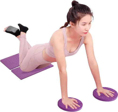 Vista 7 de Alfombrilla de yoga TPE para arrodillarse, almohadillas redondas y almohadilla cuadrada, cojín de asistencia de rodilla, portátil, codera, yoga