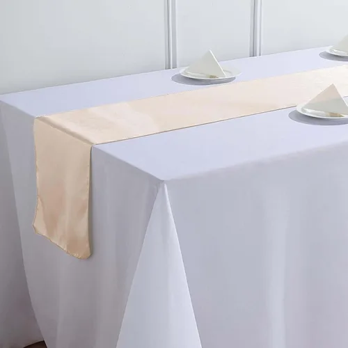 Vista 6 de Efavormart - Camino de mesa de satén de alta calidad para bodas, fiesta de cumpleaños, decoración rectangular y redonda, 12 x 108 pulgadas