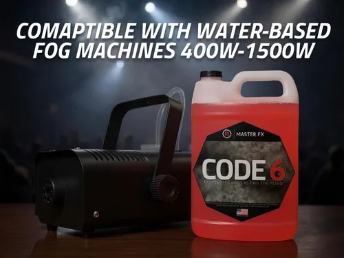 Vista 7 de Master FX Code 6 Fog Juice - Líquido a base de agua extremadamente duradero, de alto rendimiento, inodoro para máquinas de niebla de 400 a 1500 W