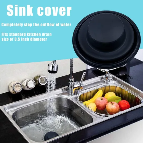 Vista 5 de 3 piezas de tapón para fregadero de cocina, 3 en 1 colador de cesta de fregadero de cocina, tapón universal antiobstrucción de acero inoxidable