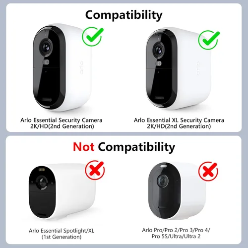 Vista 2 de Cable de alimentación de 25 pies compatible con cámara de seguridad Arlo Essential 2K para exteriores (2ª generación), cable de carga plano, cable