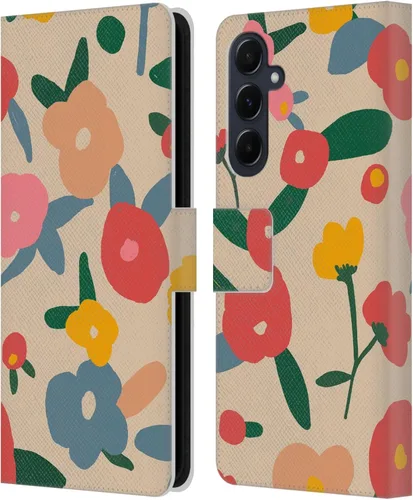 Vista 107 de Head Case Designs Officially Licensed Ninola Ditsy Flowers Yellow Nature Bold Leather Wallet Case Compatible with Samsung Galaxy A07 4G