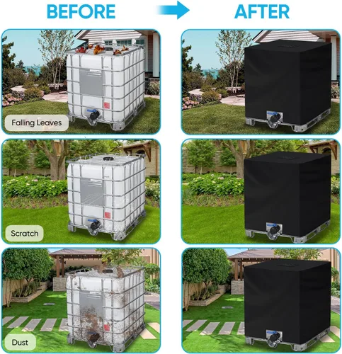 Vista 7 de NEVERLAND IBC - Funda para tanque de agua 420D de 275 galones, paquete de 2