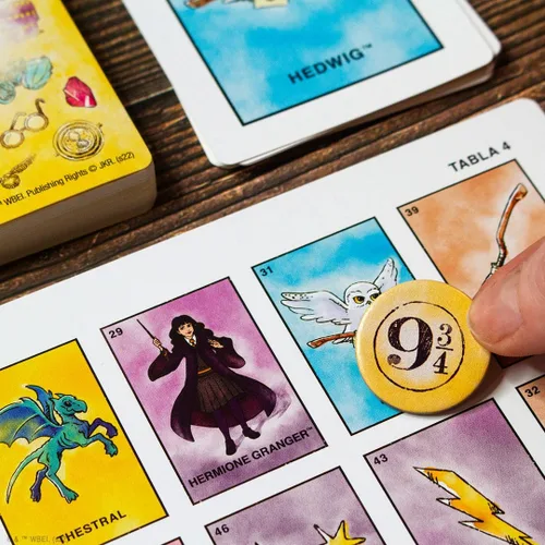 Vista 2 de Juego de Lotería de Harry Potter - Estilo Bingo con Arte Personalizado Inspirado en la Cultura Mexicana